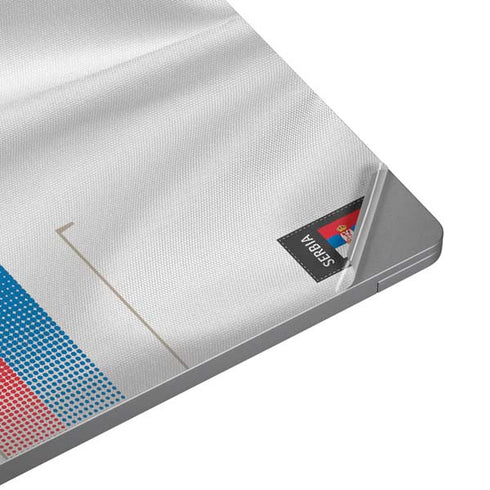 Serbia Soccer Flag Laptop Skins